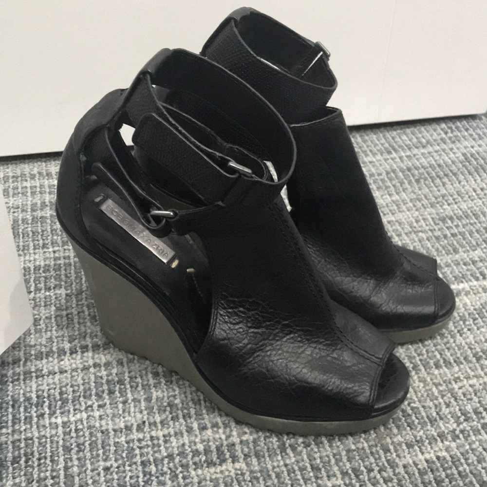 BCBG MaxAzria double buckle wedge. Size 40/10